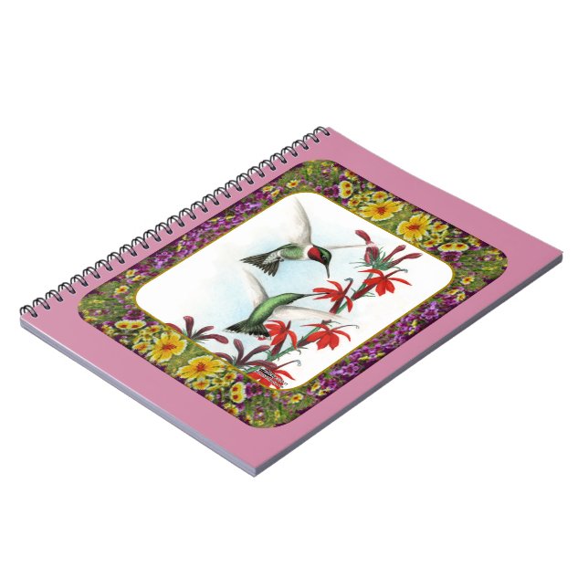 Kolibrier och blommor #5 anteckningsbok (Vänstra Sidan)