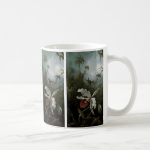 Kolibrier och Vit Orchidéa av Martin J. Heade Kaffemugg
