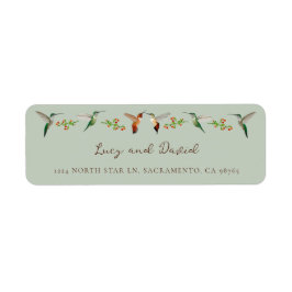 Kolibriförlovning Returadress Etikett