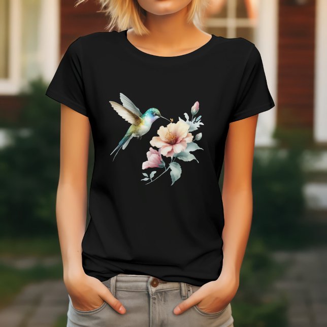 Kolibriharmoni med elegant hibiskus t shirt (Skapare uppladdad)