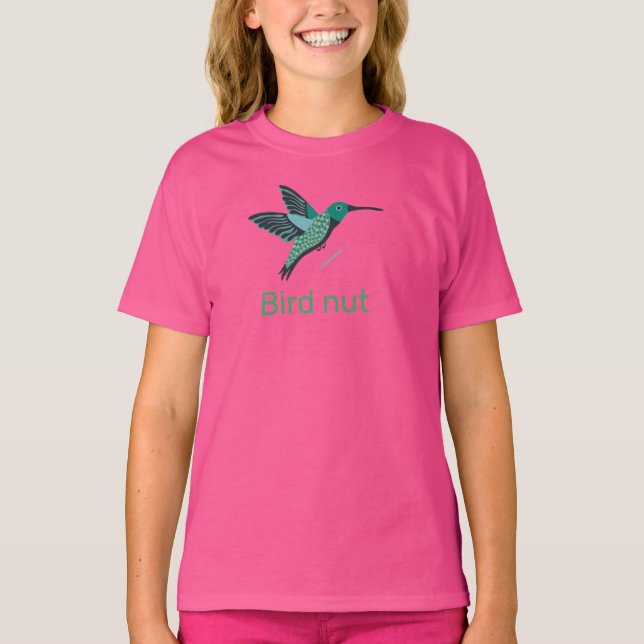 Kolibrikonst för fågelälskare t shirt (Framsida)