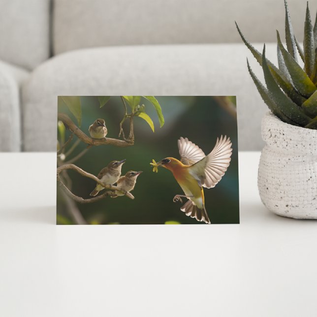 Kolibrimor mat upp vykort (Skapare uppladdad)