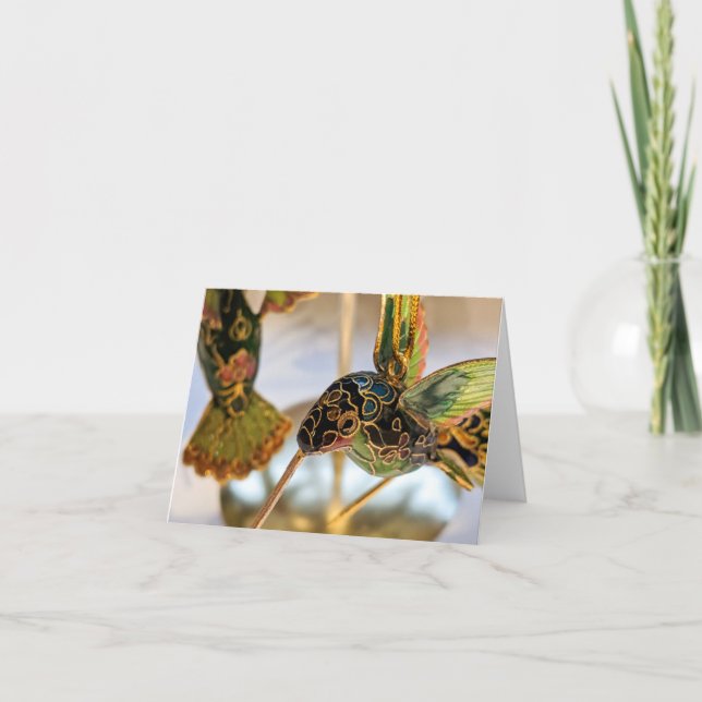 Kolibriprydnad Höjdags-kort Helgkort (Framsida)