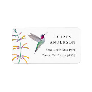 Kolibris adress adressetikett