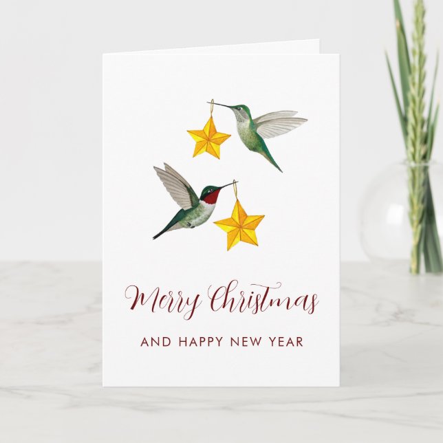 Kolibris God Jul  Helgkort (Framsida)