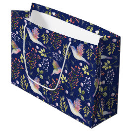 Kolibris och blommor Mönster Anpassad bakgrund