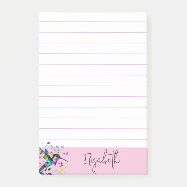 Kolibrisprut personlig post-it block (Framsida)