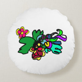 Kolibristil  rund kudde