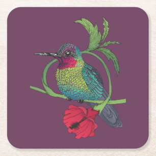 Kolikribildillustration Underlägg Papper Kvadrat