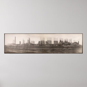 Koljärnpannor, Birmingham, ALYard långt foto Poster