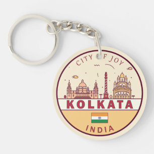 Kolkata India City Skyline Emblem