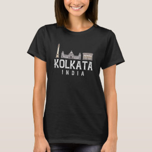 Kolkata India City Skyline Karta Travel T Shirt