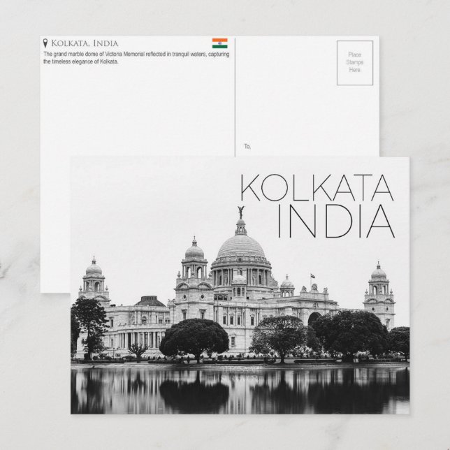 Kolkata, Indien Resebrevkort Vykort (Fram/baksida)