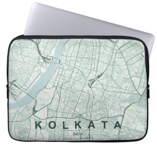 Kolkata Indien Stadskarta & Anpassad Text Laptop Fodral