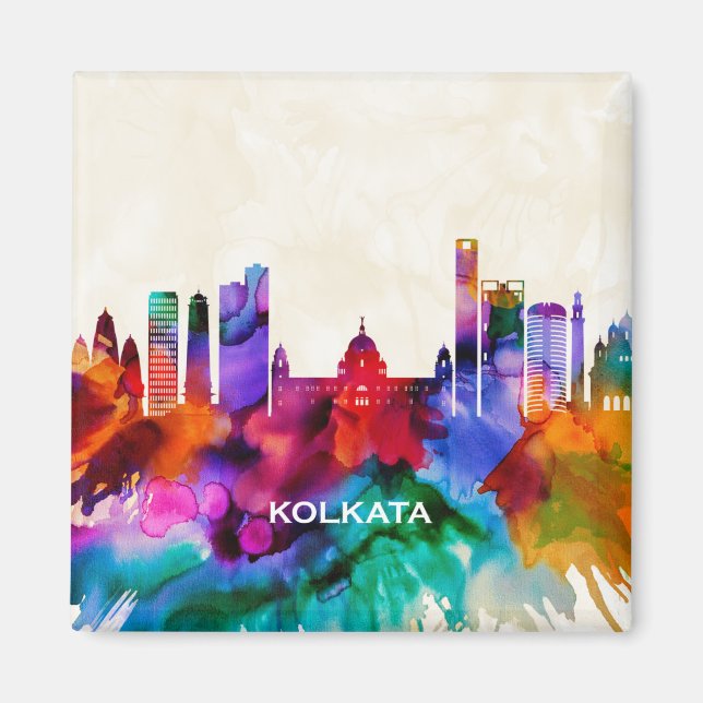 Kolkata Skyline Magnet (Framsidan)