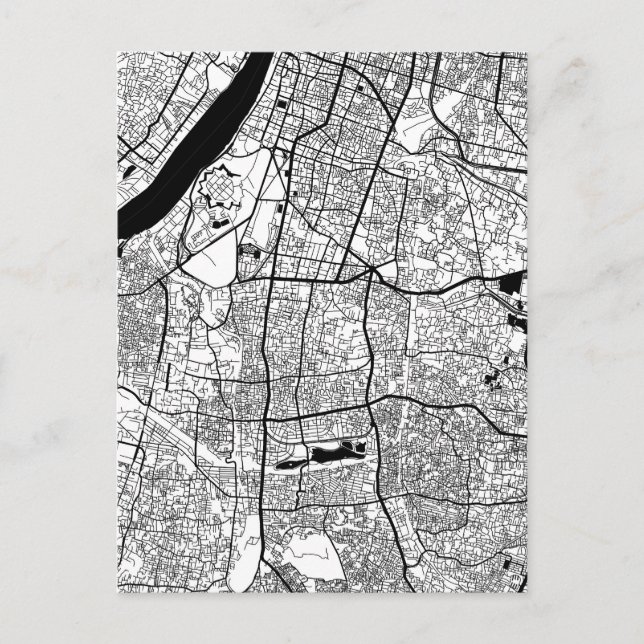 Kolkata West Bengal Map Vykort (Framsida)