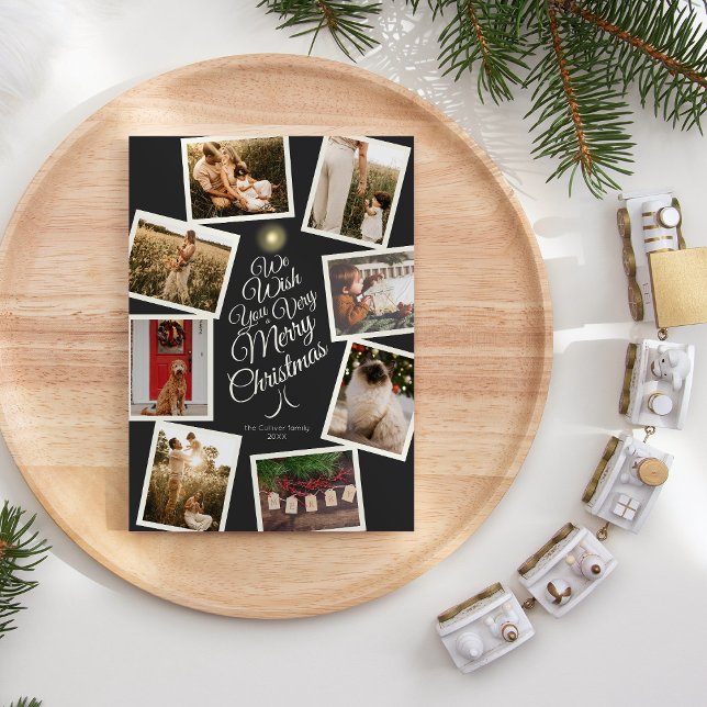 Kolkol Mycket God jul fotokollage för Träd Julkort (Skapare uppladdad)