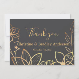 Kolkol och Guld Bröllop Tack