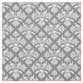 Kolkol, vit Mönster-Damask #3 Storlek6 Tyg