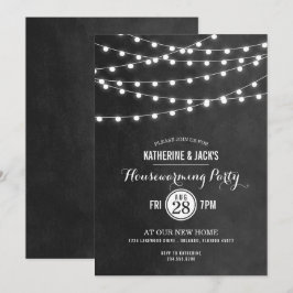 Kolkraftverk Ljus Houseuppvärmning Party Inbjudan