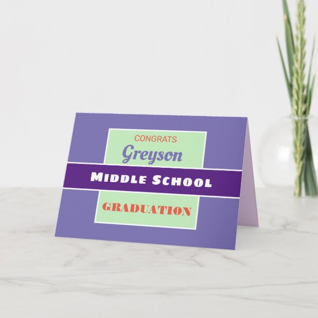 Kolla! Anpassningsbar Mitten skolkort studenten! Kort (Framsida)