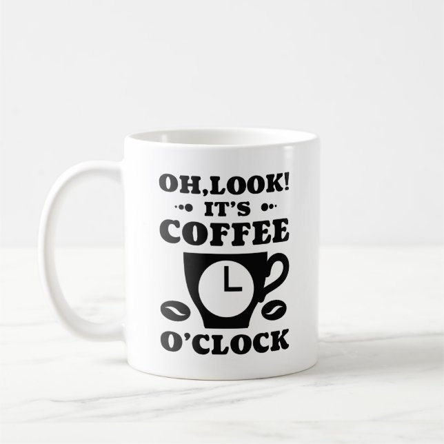 Kolla! Det är kaffe O'Clock Kaffemugg (Vänster)