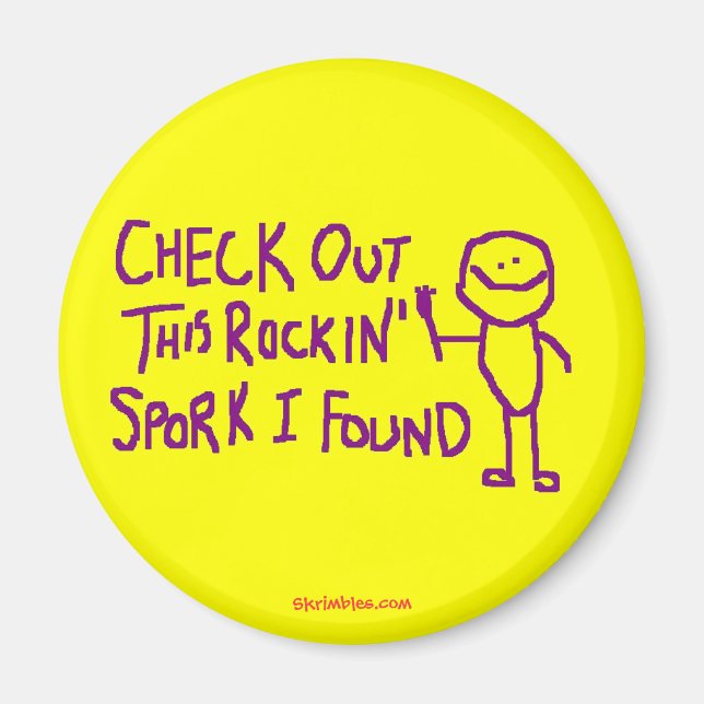Kolla in den här Rockin Spork jag hittade Magnet (Framsidan)