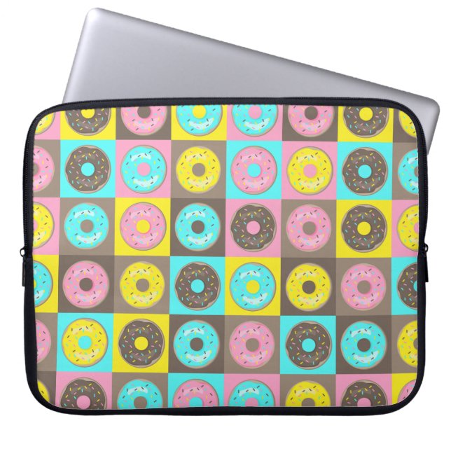 Kolla in Donuts! Laptop Fodral (Framsidan)