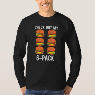 Kolla in min 6-pack Burger Fitness Gym Weightlifti T Shirt