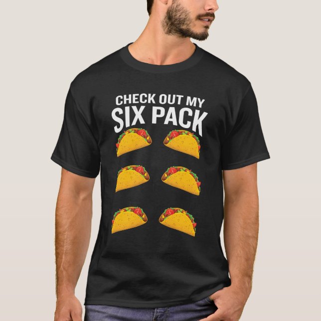 Kolla in min 6-pack-funny Tacos Fitness T Shirt (Framsida)