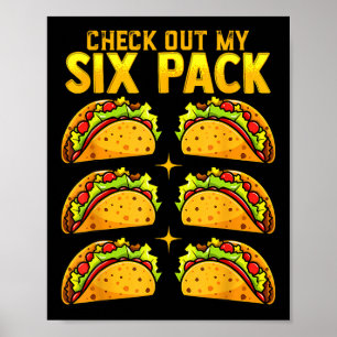 Kolla in min 6-pack Taco Funny Cinco De Mayo Fit Poster