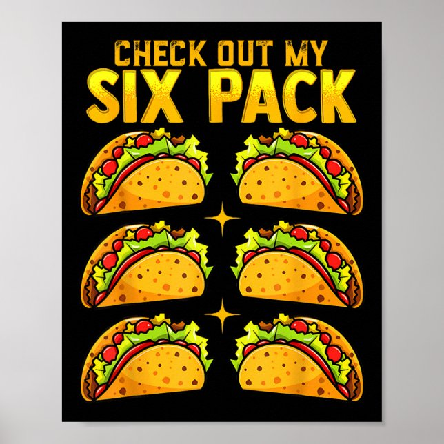 Kolla in min 6-pack Taco Funny Cinco De Mayo Fit Poster (Framsidan)