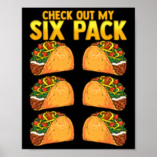Kolla in min 6-pack Taco Funny Cinco De Mayo Fit Poster