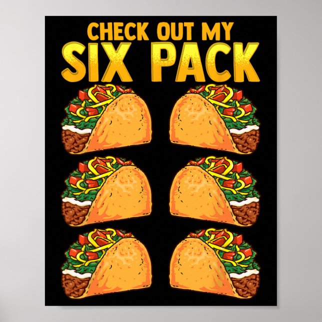 Kolla in min 6-pack Taco Funny Cinco De Mayo Fit Poster (Framsidan)