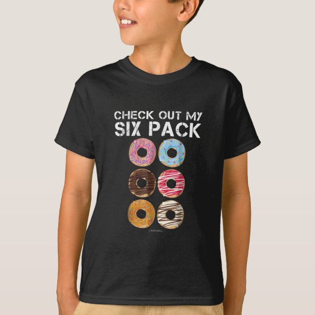 Kolla in min sex-pack Donut - Lustigt gem T Shirt (Framsida)