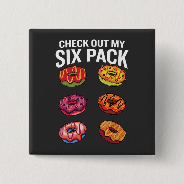 Kolla in min sex-pack-funny Donut Fitness Knapp (Framsida)