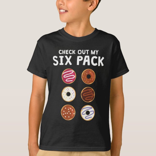 Kolla in min sex-pack-funny Donut Fitness T Shirt (Framsida)