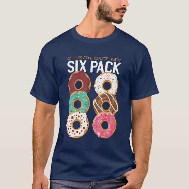 Kolla in min sex-pack-funny Donuts Fitness Gym T Shirt (Framsida)