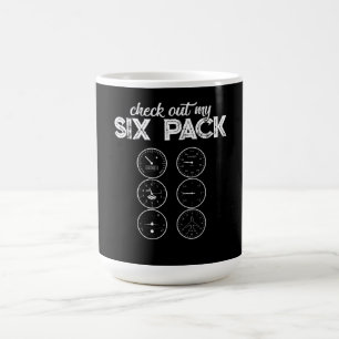 Kolla in min sex-pack-pilot för luftfart. kaffemugg