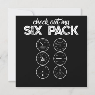 Kolla in min sex-pack-pilotsglimt för luftfart inbjudningar