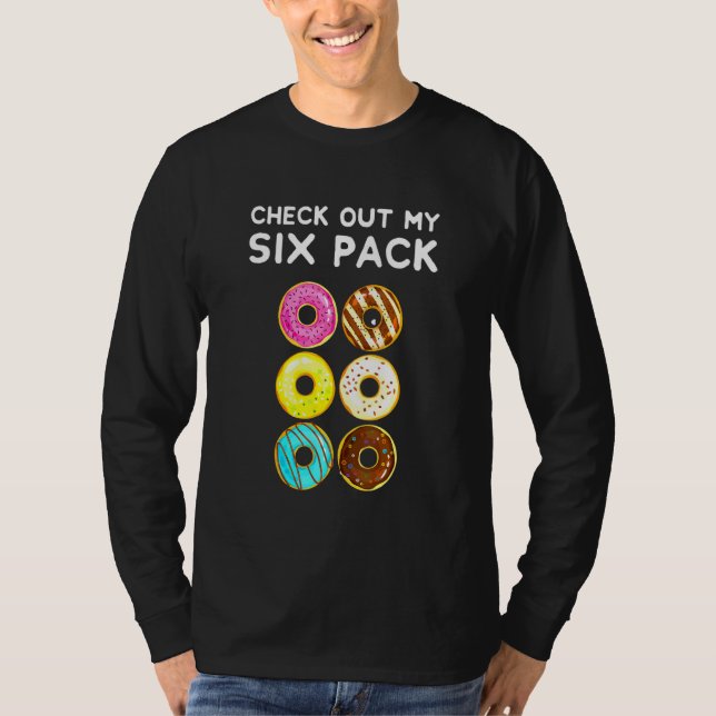 Kolla in min sexpack Donut Donuts Gym T Shirt (Framsida)