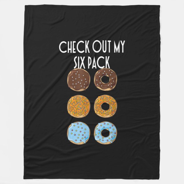 Kolla in min sexpack-donut-gym fleecefilt (Framsidan)