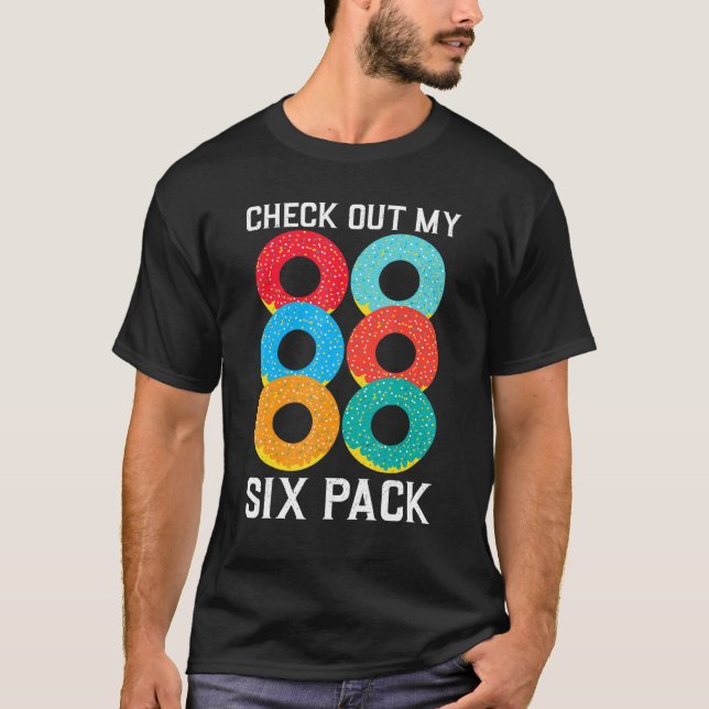 Kolla in min sexpack-donut-gym t shirt (Framsida)
