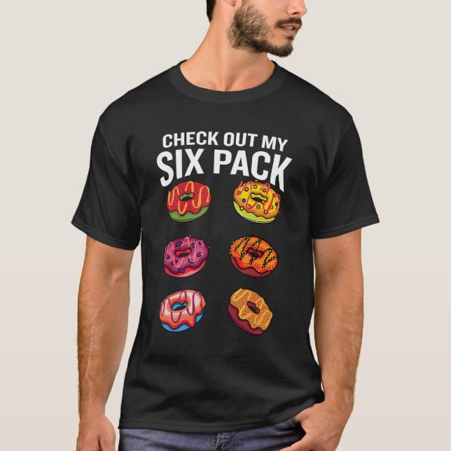 Kolla in mitt sexpack-funny Donut Fitness T-Shirt (Framsida)
