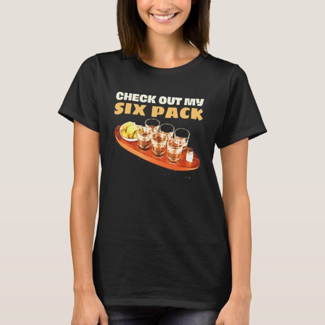 Kolla in mitt sexpack-tequila Lime Salt Drinking H T Shirt (Framsida)