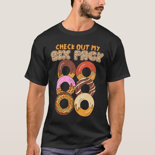 Kolla in mitt sexpaket - Cute Donuts Workout Abs. T Shirt (Framsida)