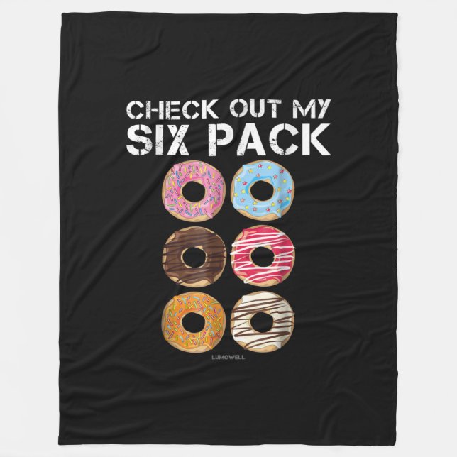 Kolla in mitt sexpaket Donut - Funny Gym Fleecefilt (Framsidan)