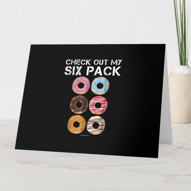 Kolla in mitt sexpaket Donut - Funny Gym Kort (Framsida)