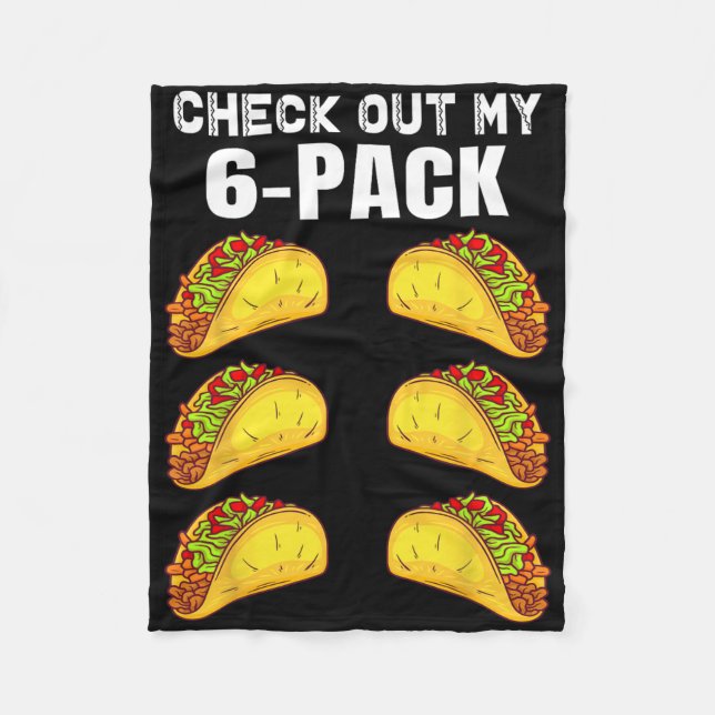 Kolla in mitt sexpaket Funny Taco Boxing Cinco De  Fleecefilt (Framsidan)