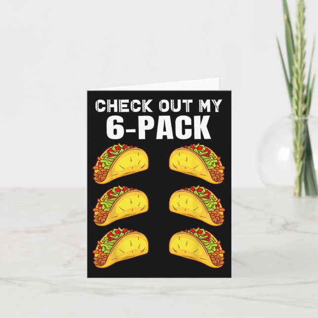 Kolla in mitt sexpaket Funny Taco Boxing Cinco De  Kort (Framsida)